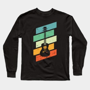 Vintage Style Ukulele Retro Colors Long Sleeve T-Shirt